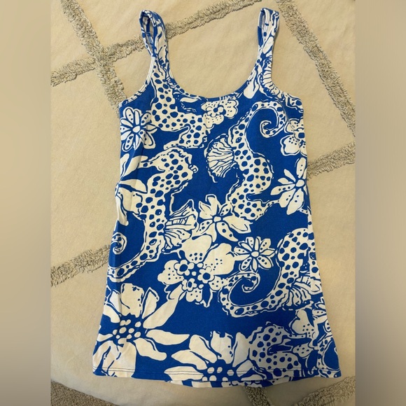 Lilly Pulitzer Blue Tabby Tank - Picture 2 of 4